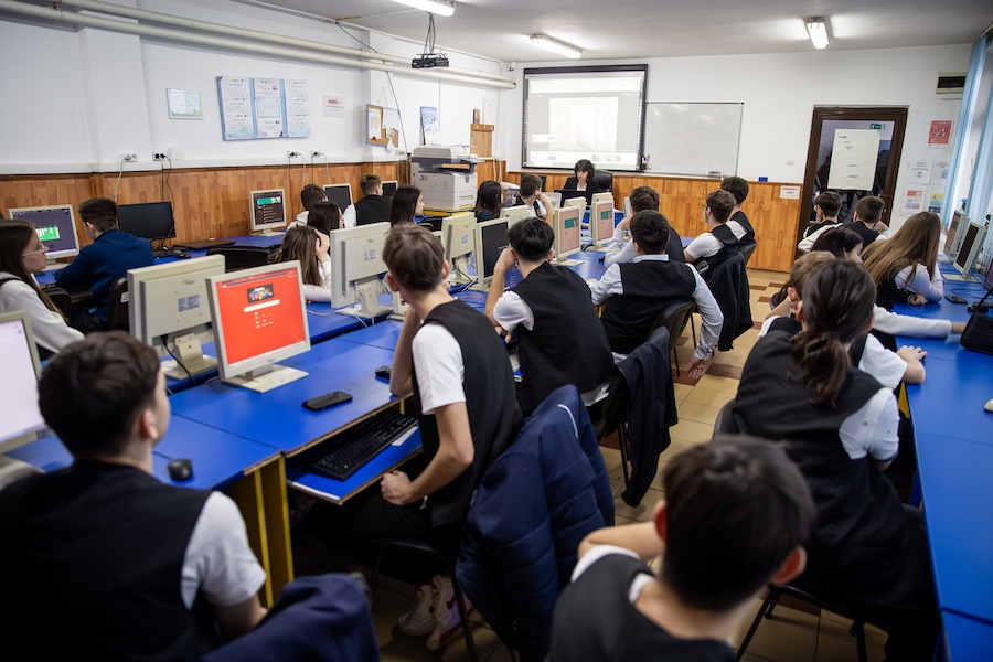 Students in class.