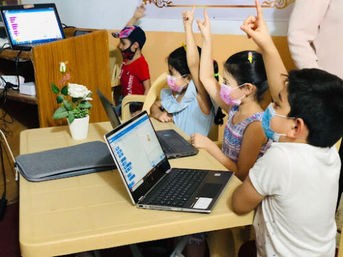 A group of Code Club participants.