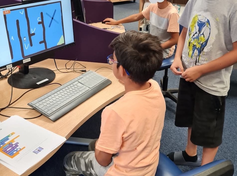 Students in a Code Club.