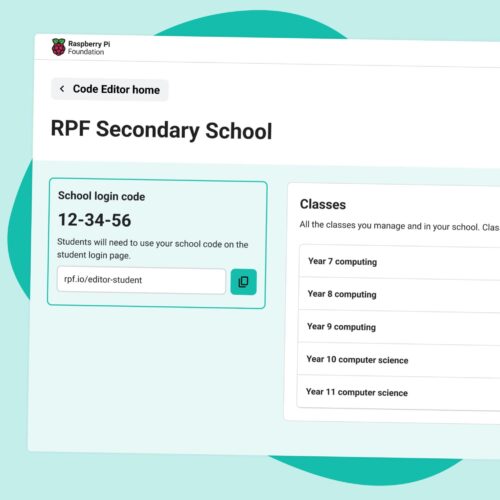 A digital image showcasing the classroom management features of the Code Editor for Education.