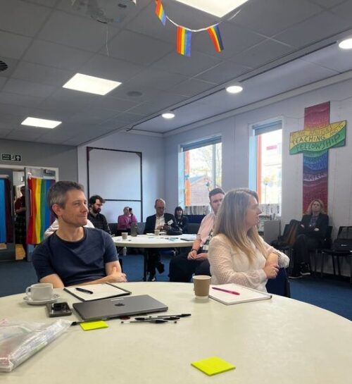 Teachers listening to a presentation at a recent workshop the Raspberry Pi Foundation held in Manchester.