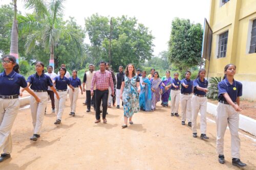 The welcoming ceremony at the opening event of the Coding Academy in Telangana.