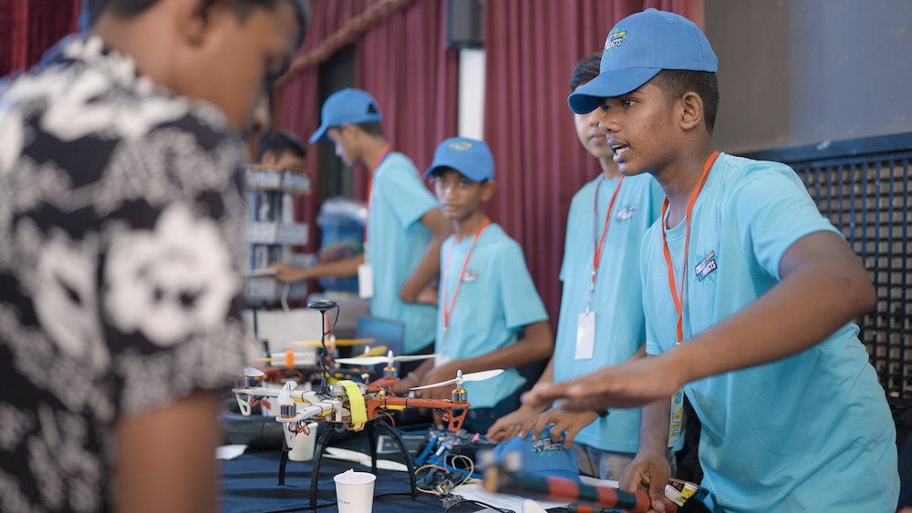 Young people showcase their tech creations at Coolest Projects.